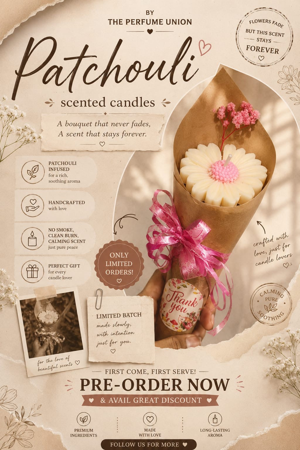 Scented Daisy Flower Bouquet by The Perfume Union